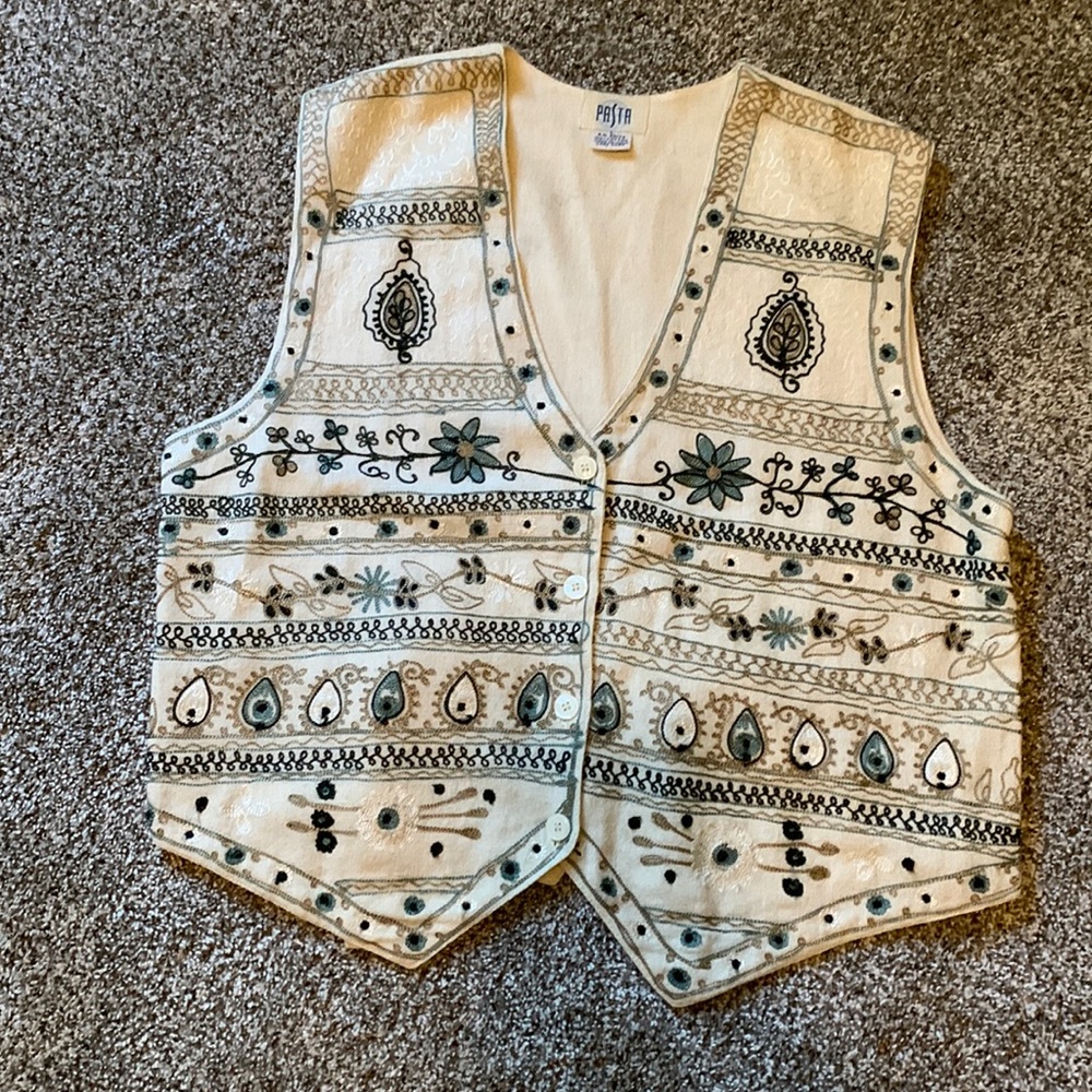 VINTAGE PASTA VEST SZ L